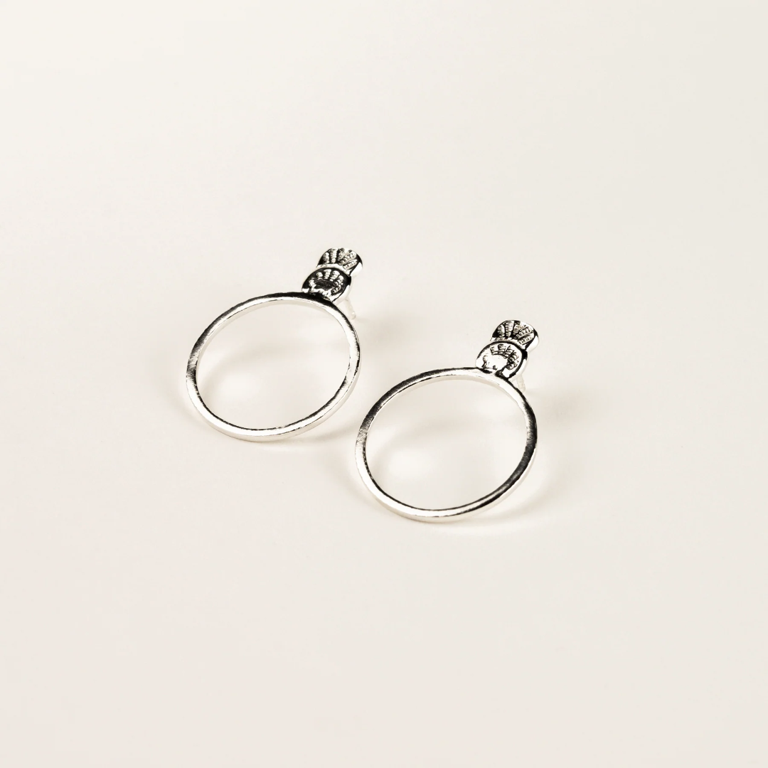 Boucles d’oreilles - Petits hoops coquillage