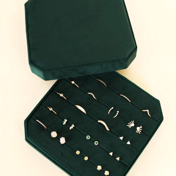 Coffret à bagues - Vert