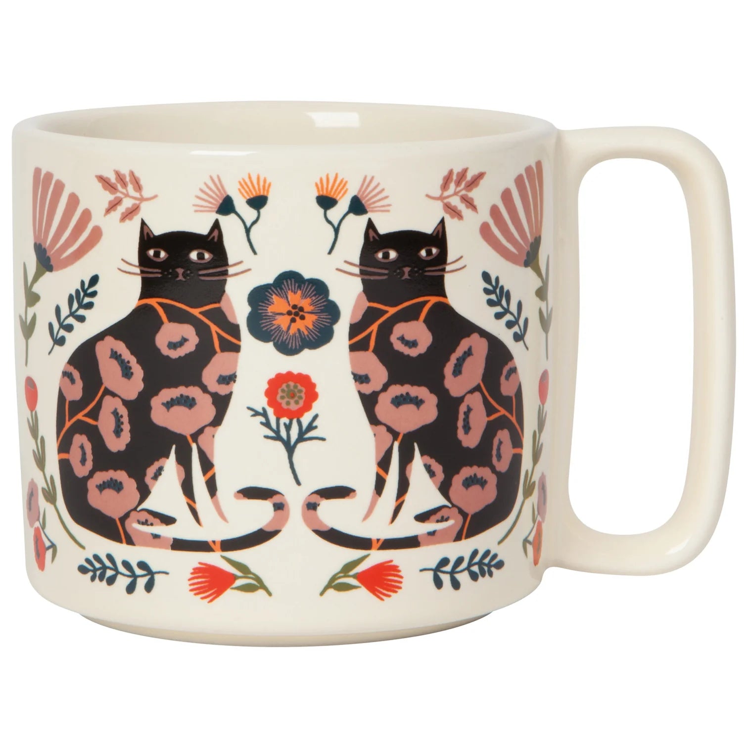 Tasse - Midi Catbloom fond crème